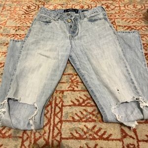 High Rise Vintage Straight, Light Washed Jeans